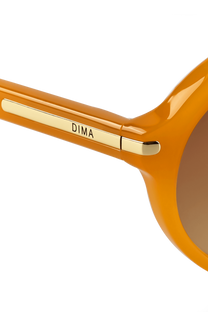 DIMA Sunglasses Eclipz Golden Orange Frame Warm Brown Gradient Lens 5