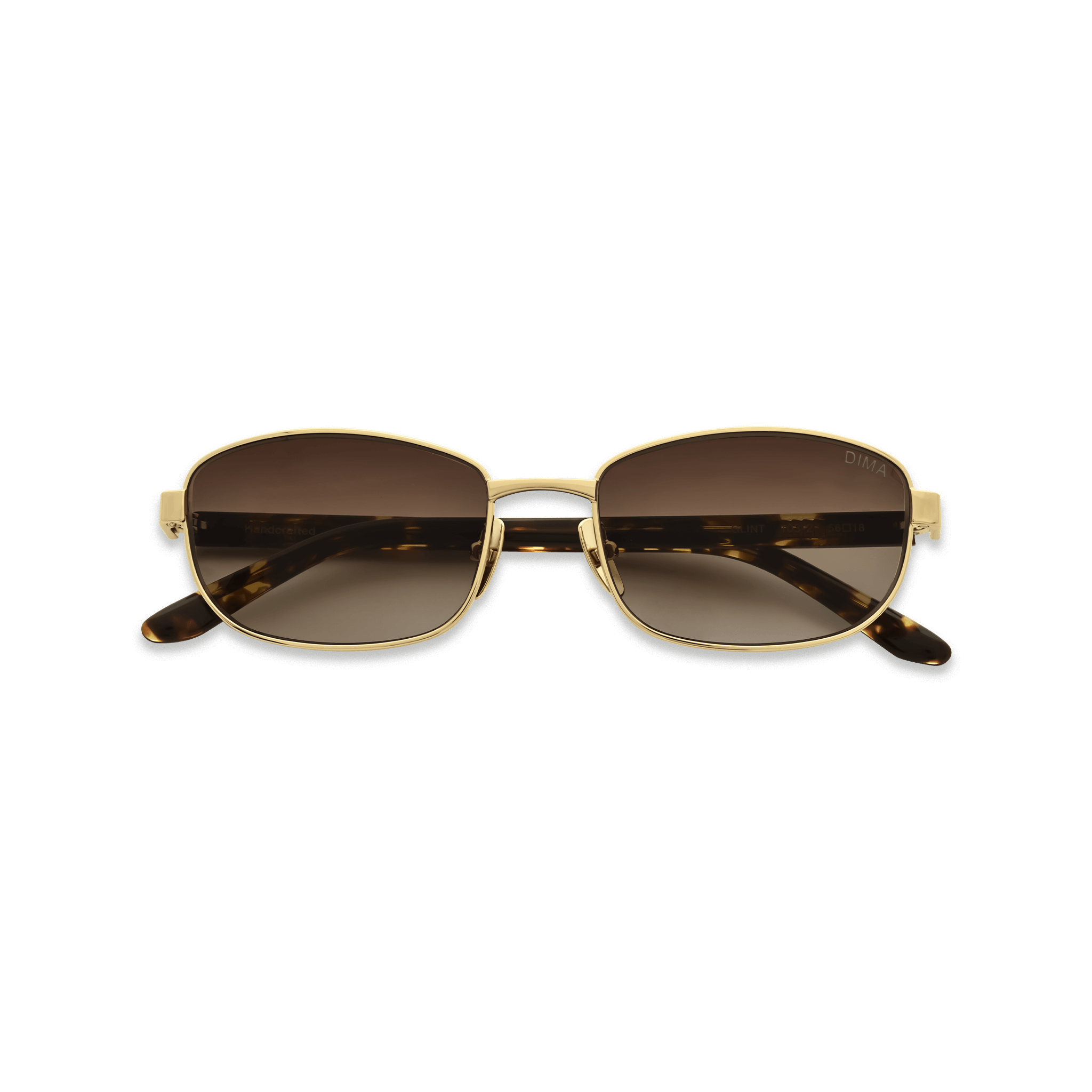 DIMA Sunglasses Glint Gold/Amber Tortoise Frame Brown Gradient Lens 2