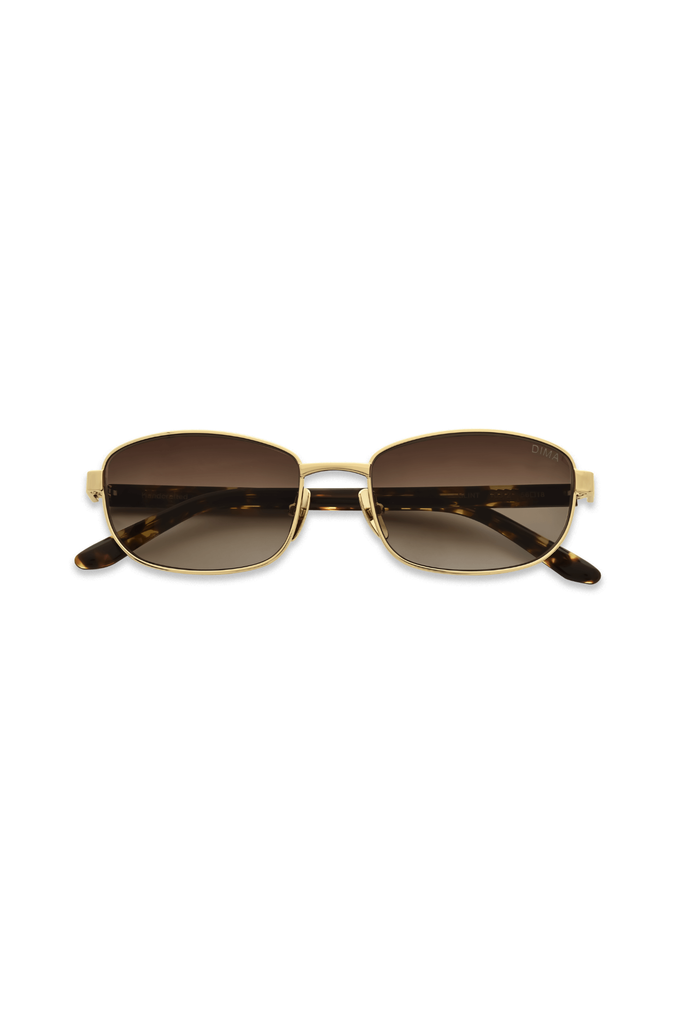 DIMA Sunglasses Glint Gold/Amber Tortoise Frame Brown Gradient Lens 2