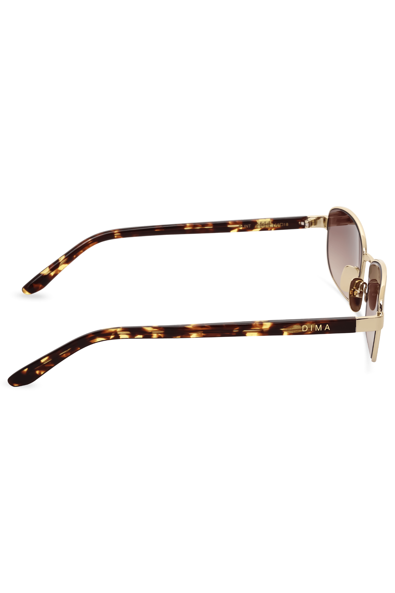 DIMA Sunglasses Glint Gold/Amber Tortoise Frame Brown Gradient Lens 4