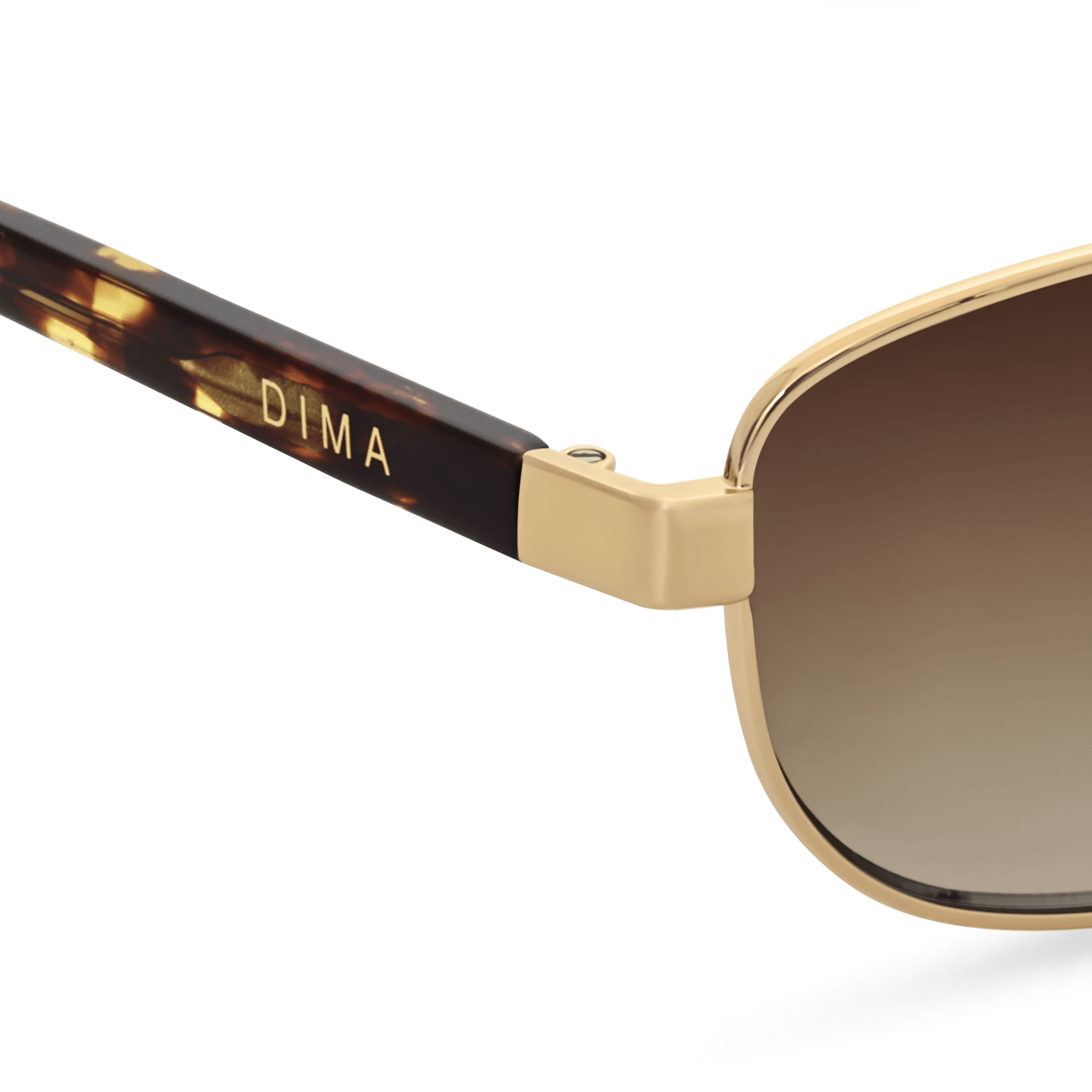 DIMA Sunglasses Glint Gold/Amber Tortoise Frame Brown Gradient Lens 5