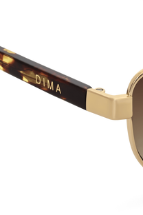 DIMA Sunglasses Glint Gold/Amber Tortoise Frame Brown Gradient Lens 5