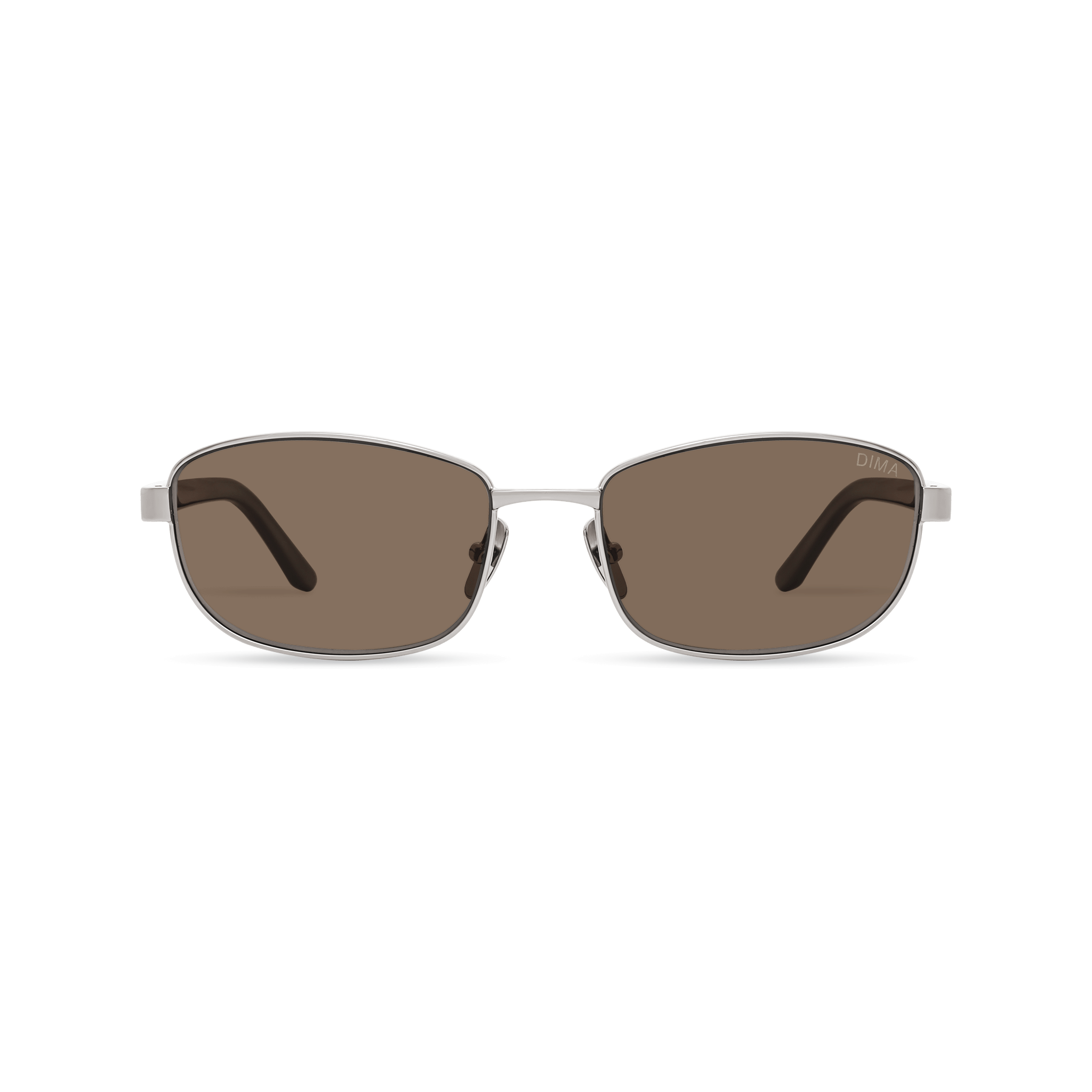 DIMA Sunglasses Glint Silver/Pearlescent Silver Frame Brown Lens 1