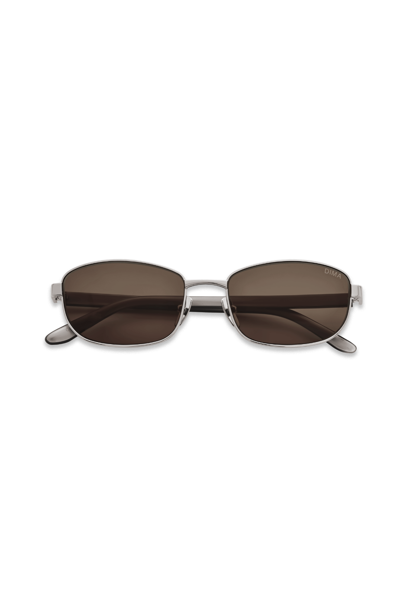 DIMA Sunglasses Glint Silver/Pearlescent Silver Frame Brown Lens 2