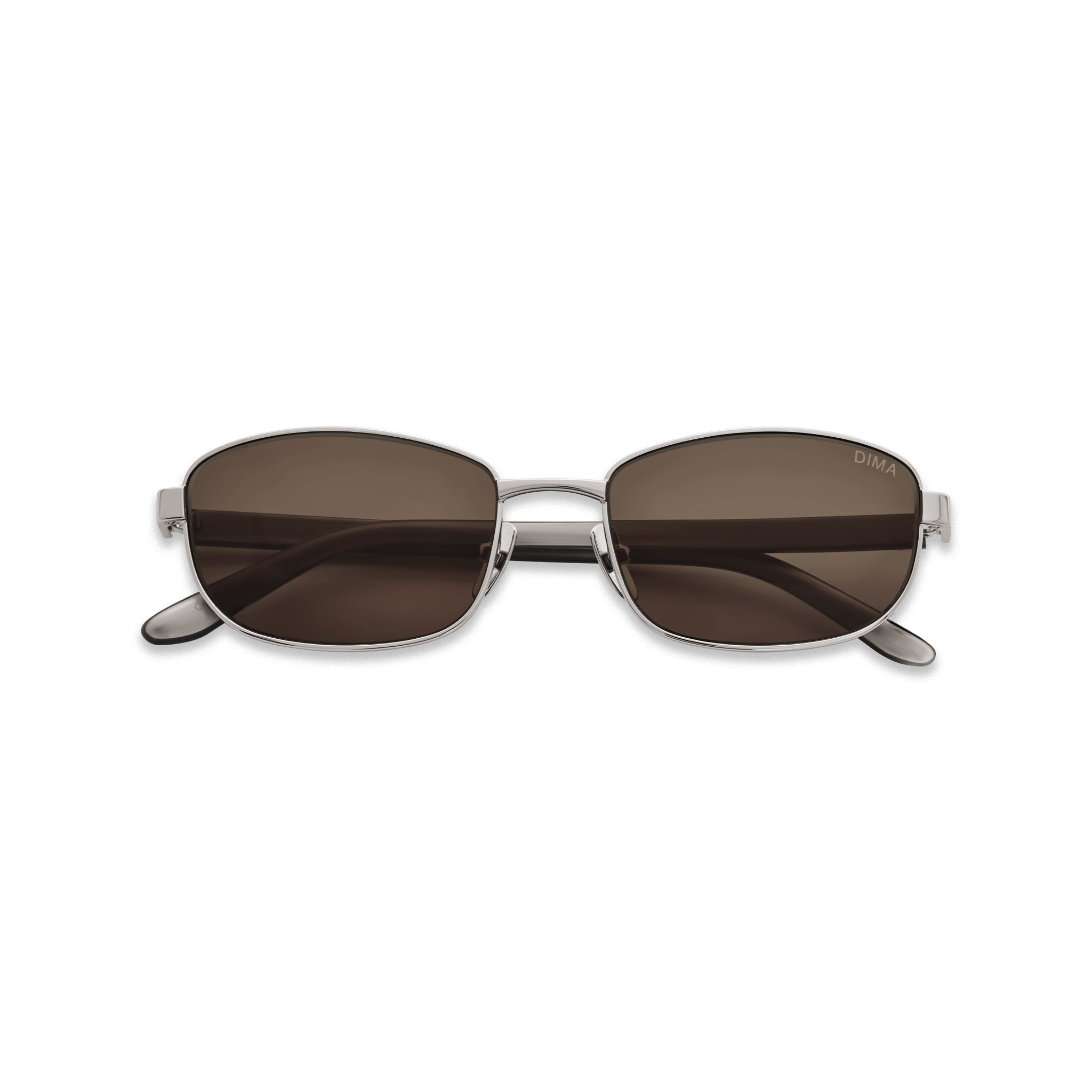 DIMA Sunglasses Glint Silver/Pearlescent Silver Frame Brown Lens 2