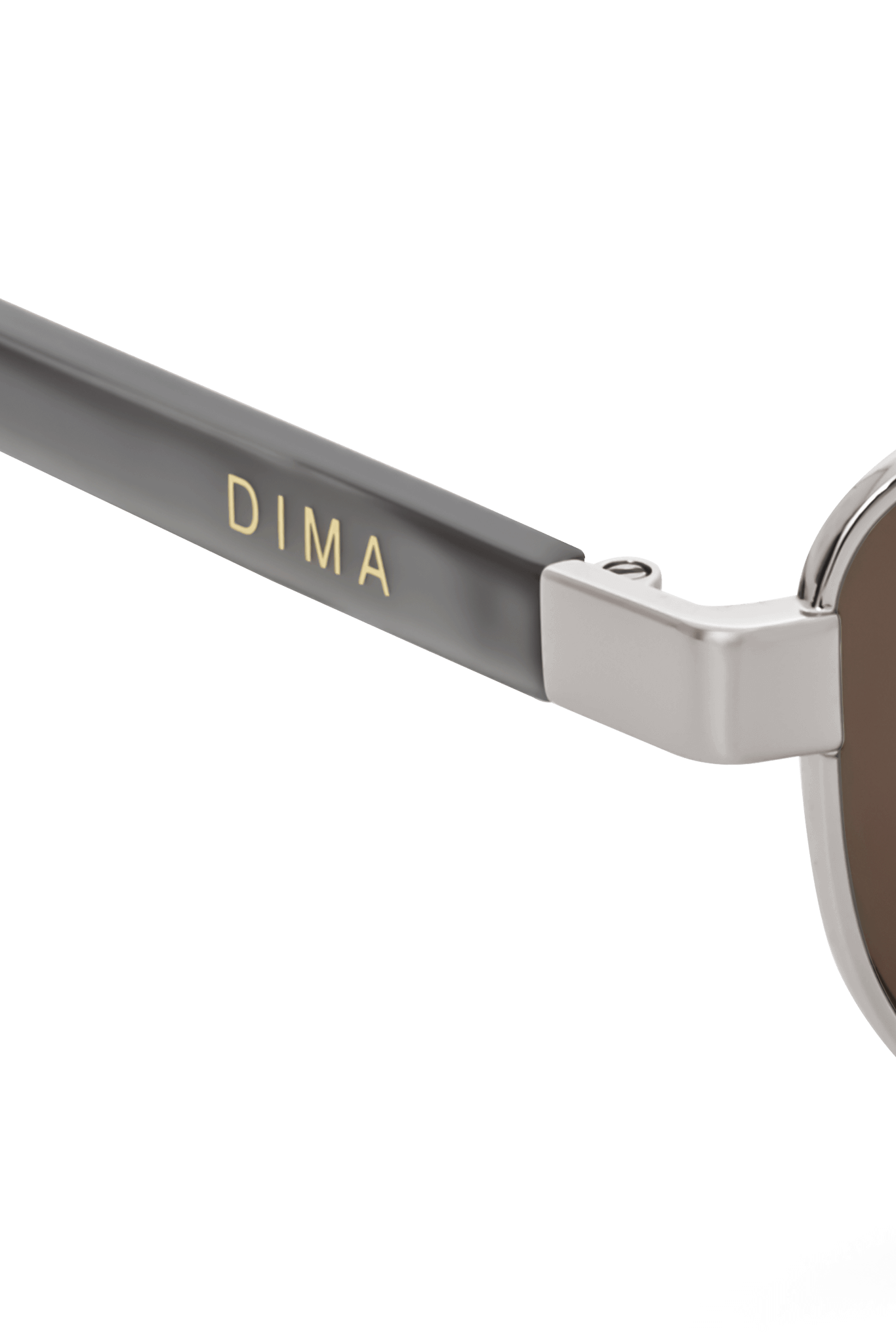 DIMA Sunglasses Glint Silver/Pearlescent Silver Frame Brown Lens 5