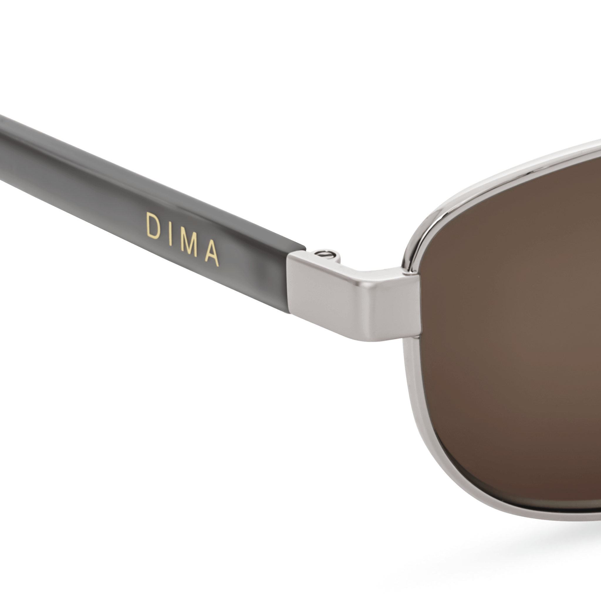 DIMA Sunglasses Glint Silver/Pearlescent Silver Frame Brown Lens 5