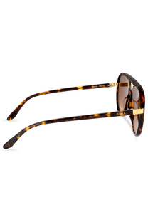 DIMA Sunglasses Orris Gold Amber Tortoise Frame Brown Gradient Lens 4