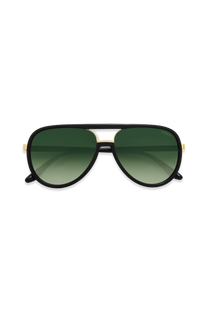 DIMA Sunglasses Orris Gold Black Frame Green Gradient Lens 2