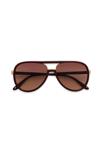 DIMA Sunglasses Orris Gold Maroon Frame Wine Gradient Lens 2