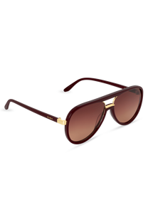 DIMA Sunglasses Orris Gold Maroon Frame Wine Gradient Lens 3