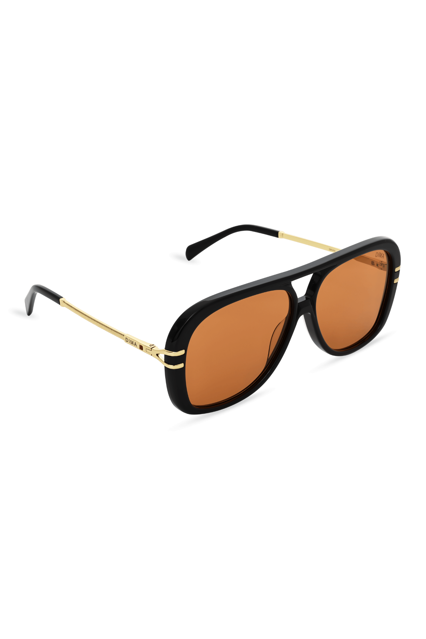 DIMA Sunglasses Spark Black Frame Light Brown Lens 3