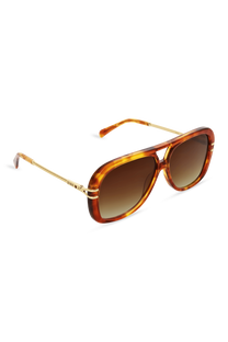 DIMA Sunglasses Spark Light Tortoise Frame Brown Gradient Lens 3