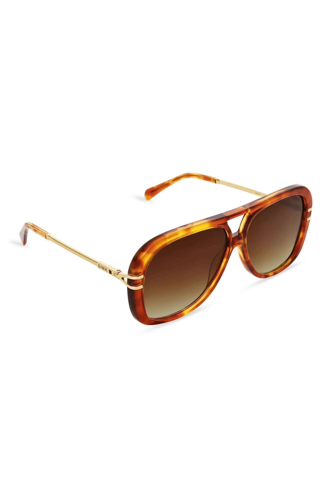 DIMA Sunglasses Spark Light Tortoise Frame Brown Gradient Lens 3