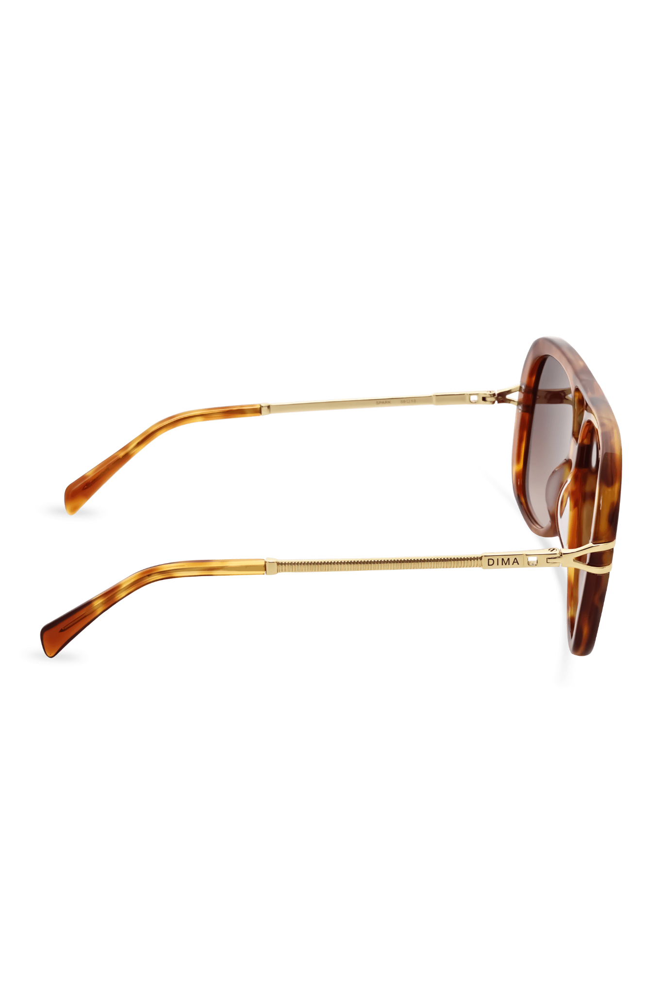 DIMA Sunglasses Spark Light Tortoise Frame Brown Gradient Lens 4