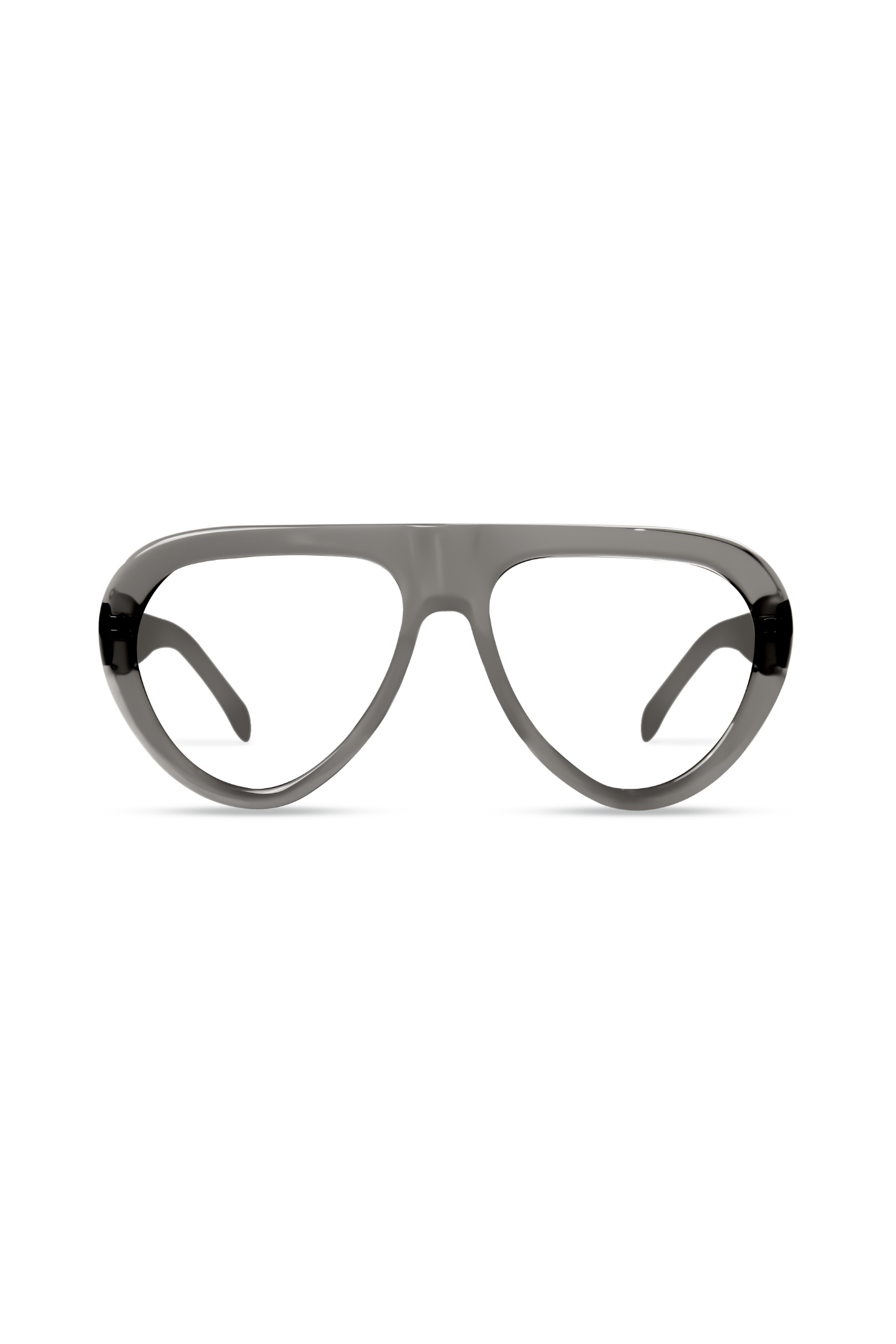 Aggie Crystal Grey Frame Glasses