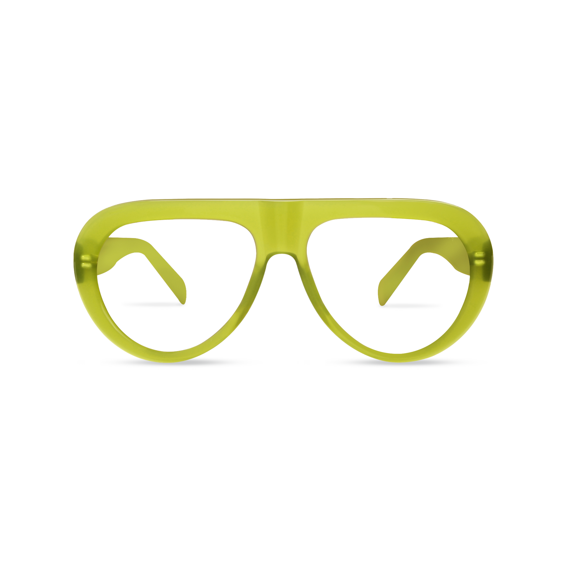 Dima Aggie Milky Olive Frame Glasses 1