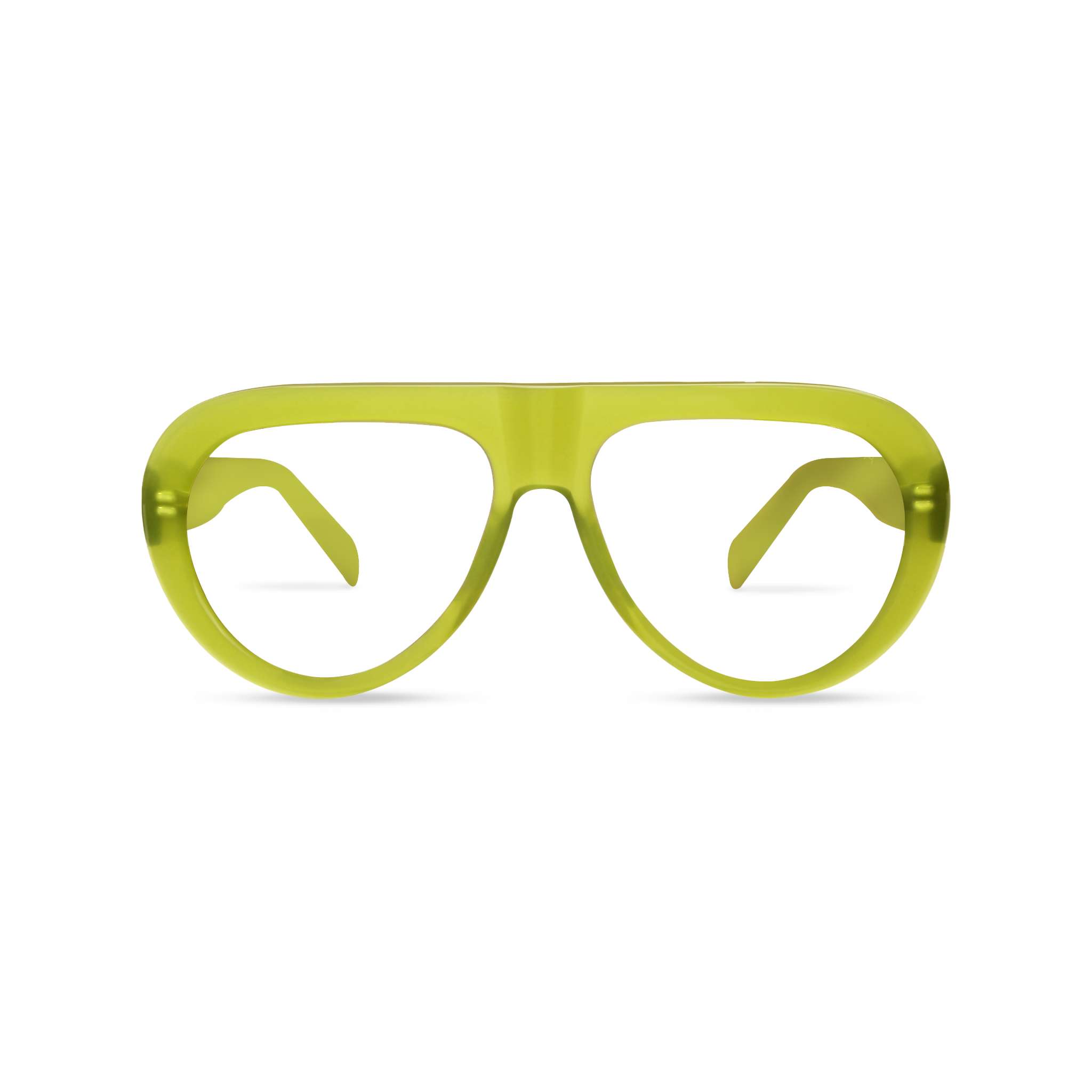 Dima Aggie Milky Olive Frame Glasses 1