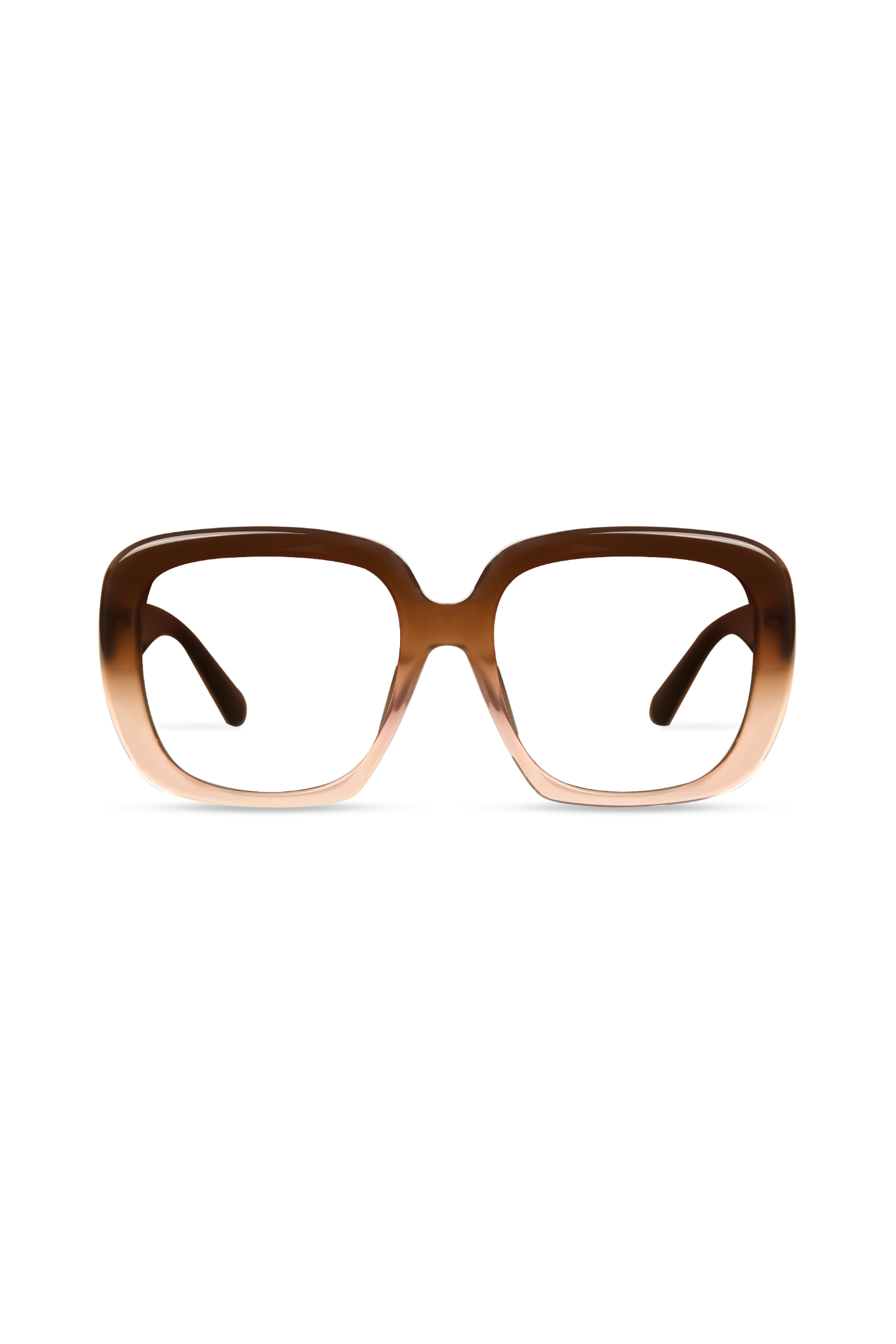 Dima Amelia Milky Brown Gradient Frame Glasses 1