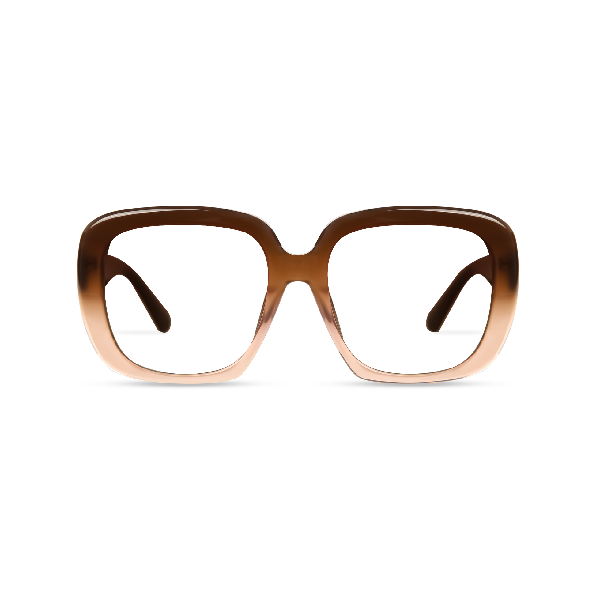 Dima Amelia Milky Brown Gradient Frame Glasses 1