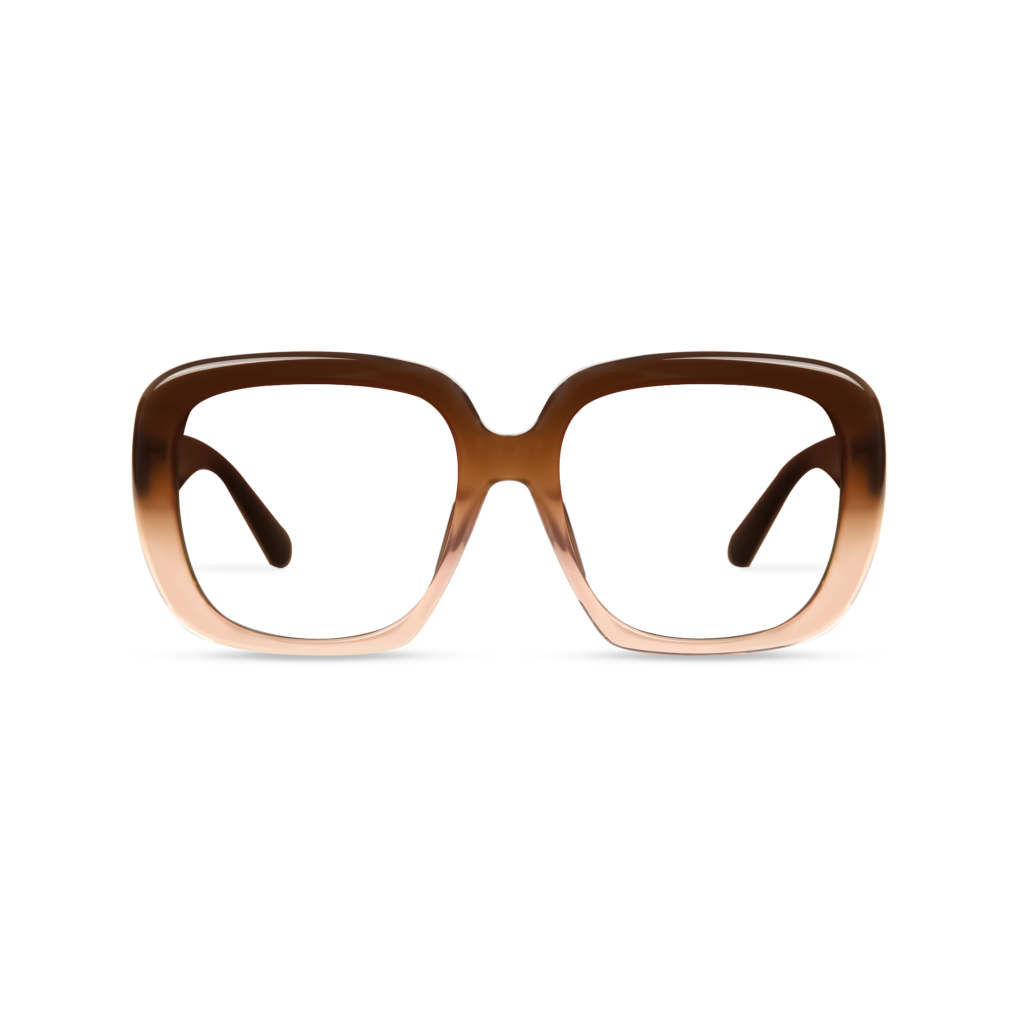 Dima Amelia Milky Brown Gradient Frame Glasses 1