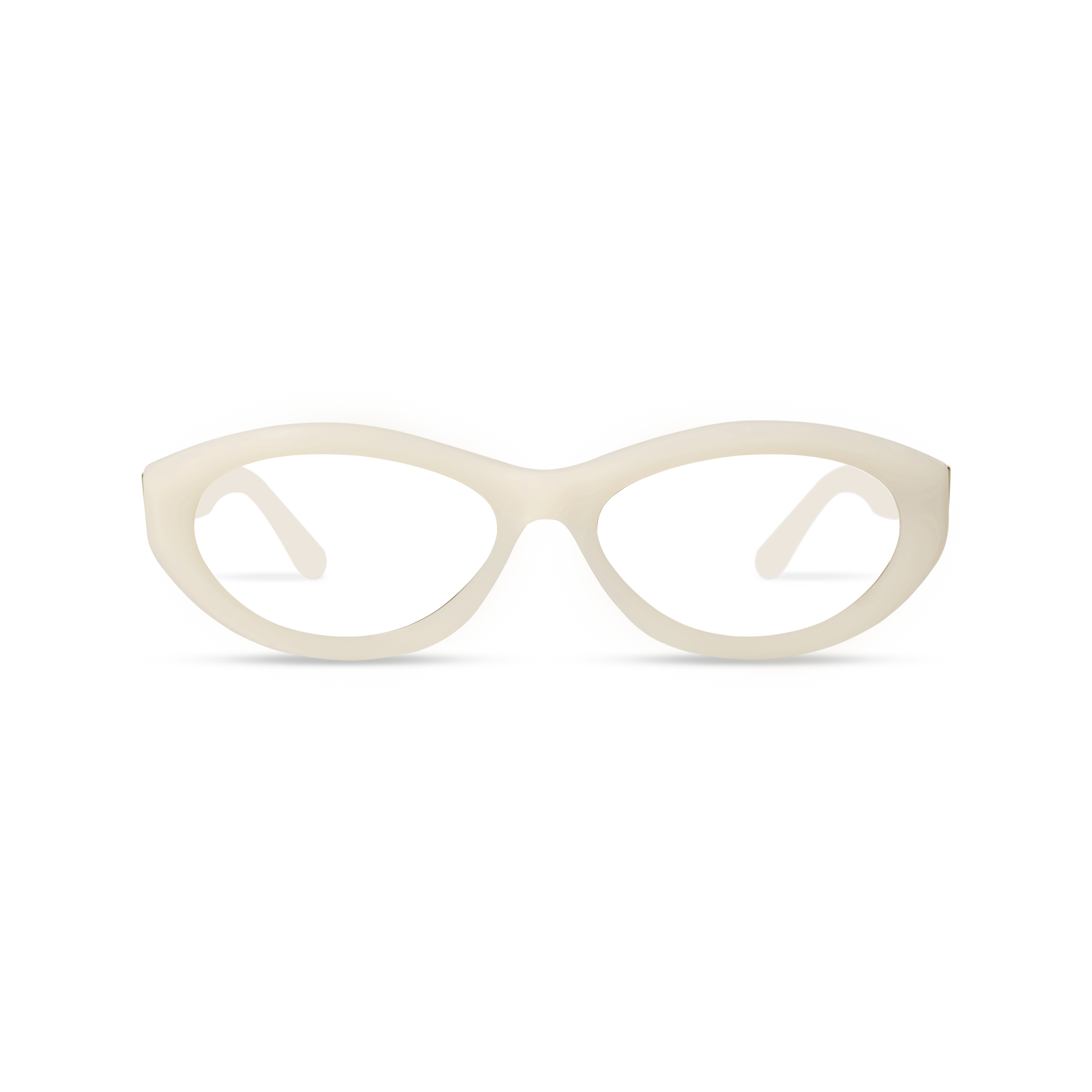 Dima Audra Milky White Frame Glasses 1