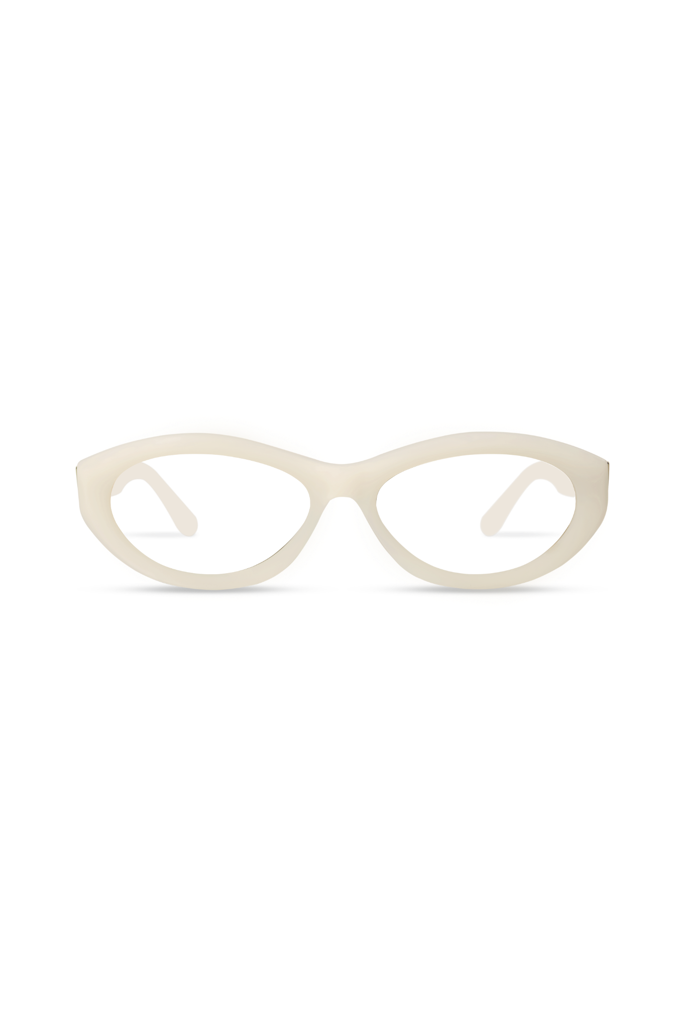 Audra Milky White Frame Glasses