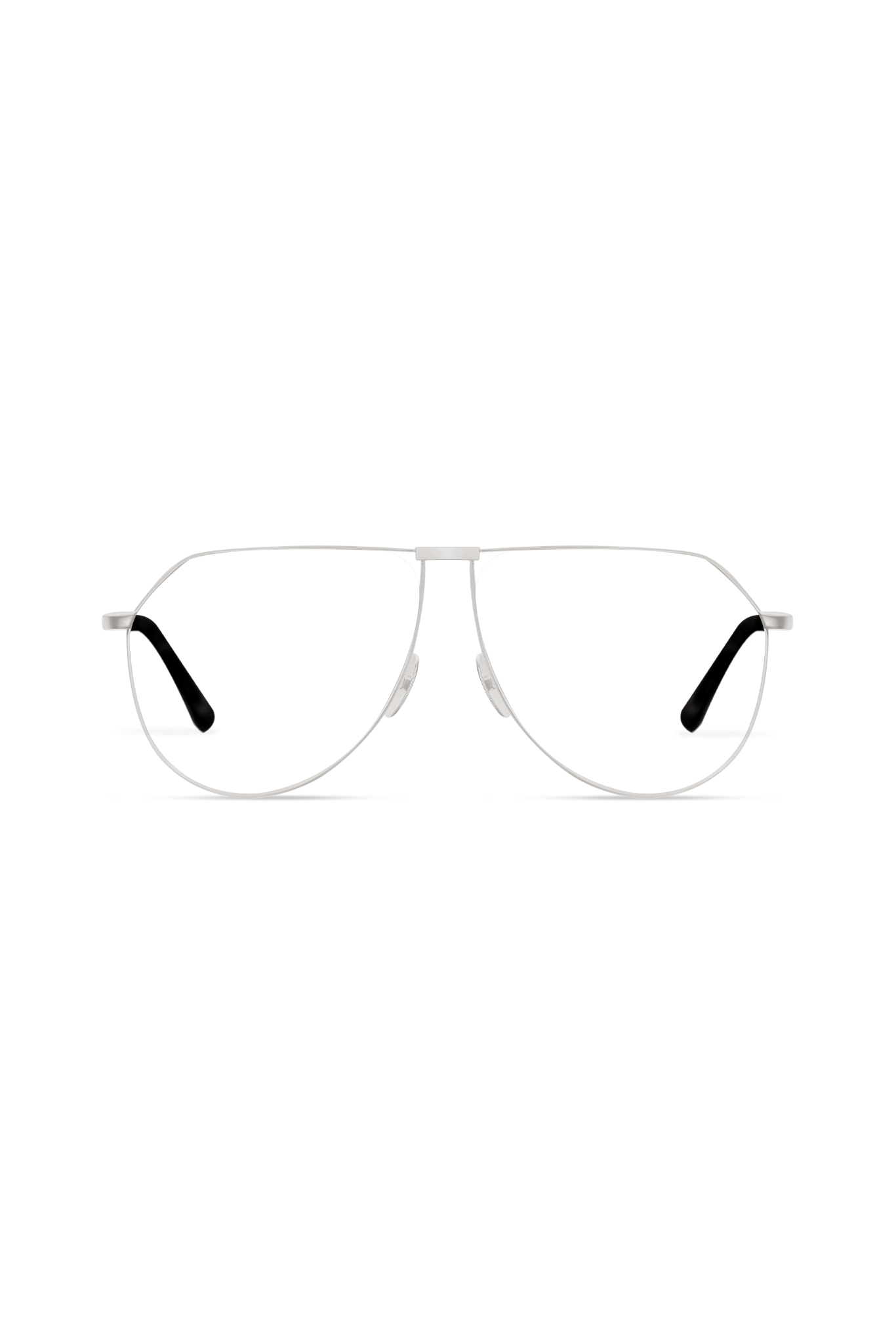 Auro Silver Transparent Grey Frame Glasses