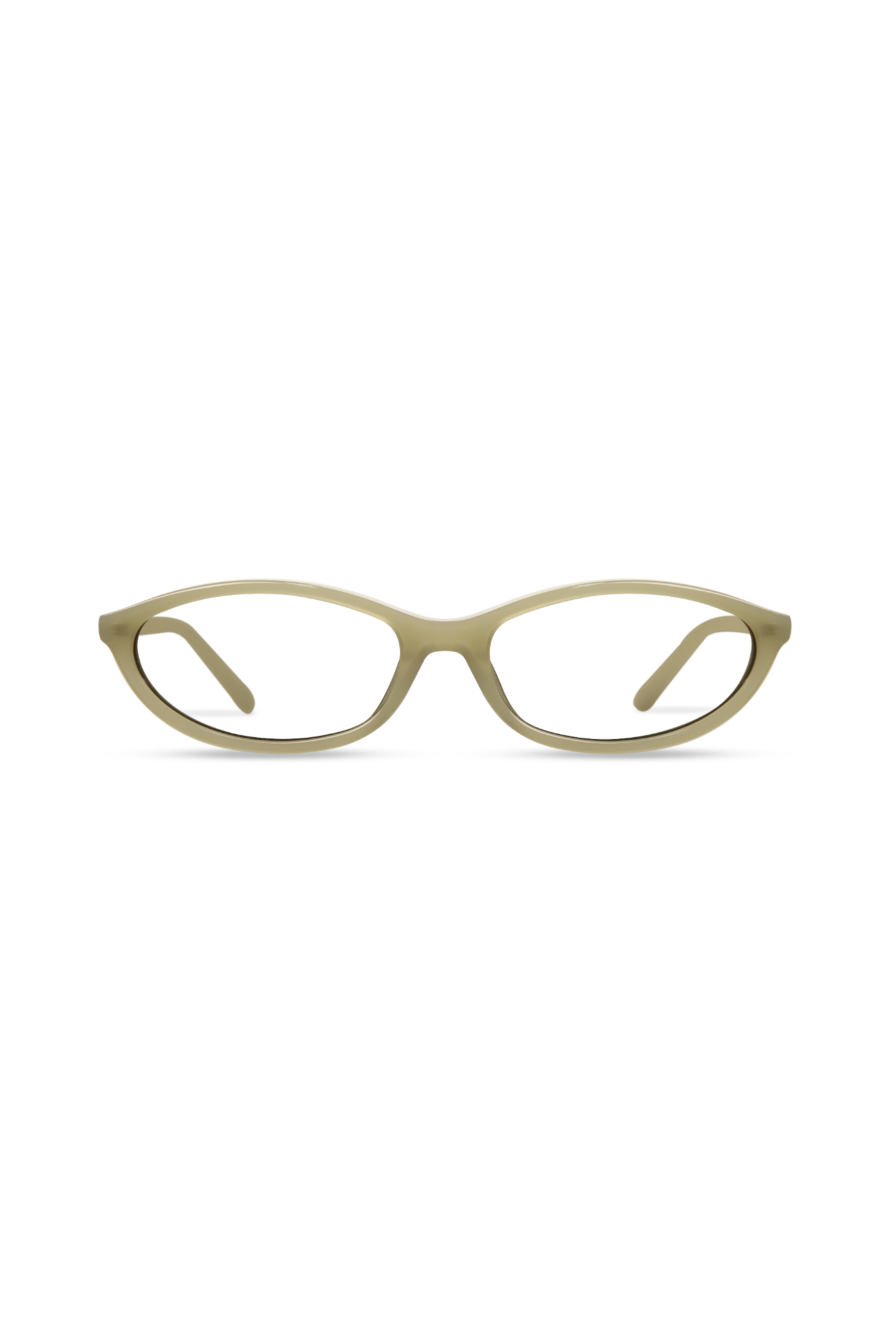 Dina Milky Light Olive Frame Glasses