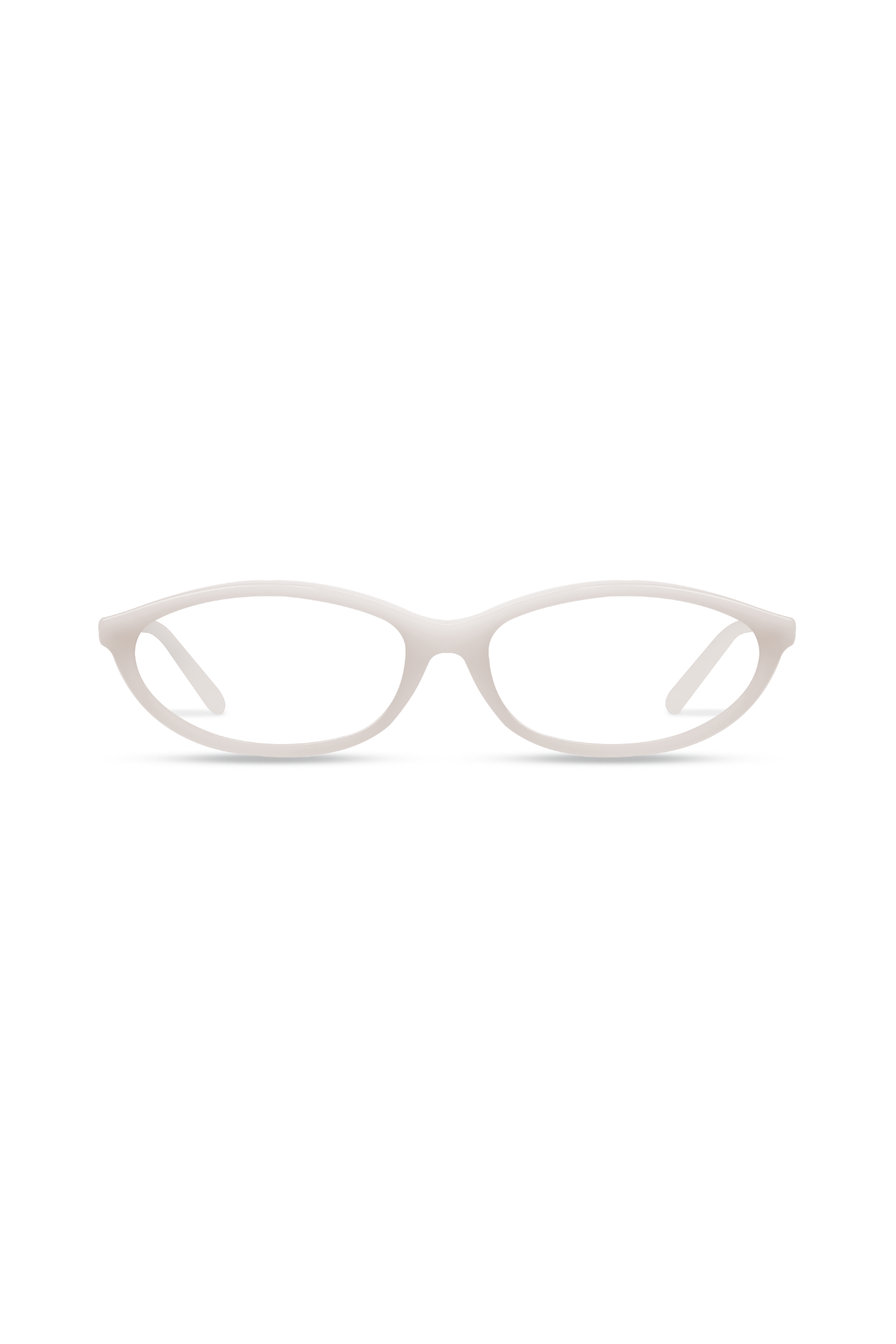 Dima Dina Milky White Frame Glasses 1