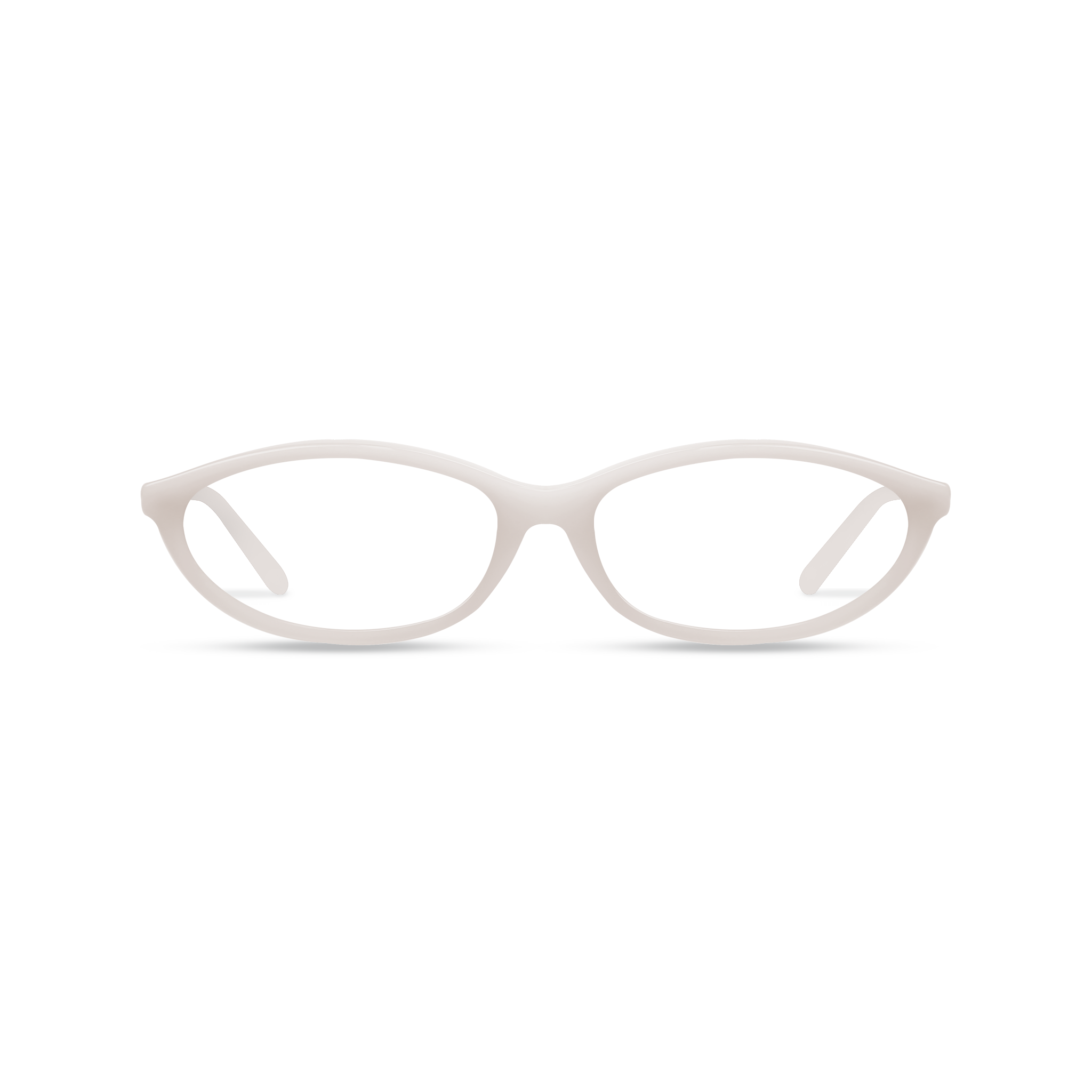 Dima Dina Milky White Frame Glasses 1
