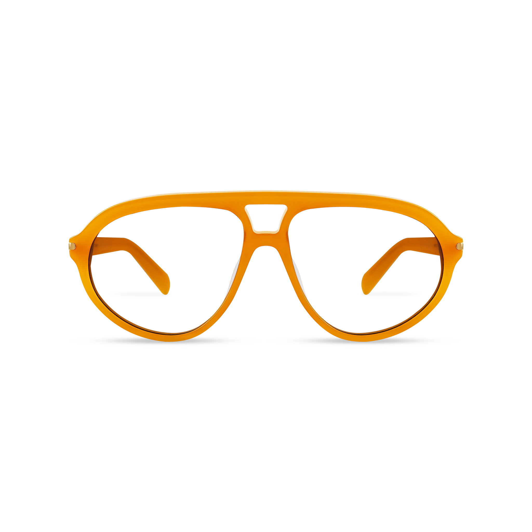 Eclipz Golden Orange Frame Glasses