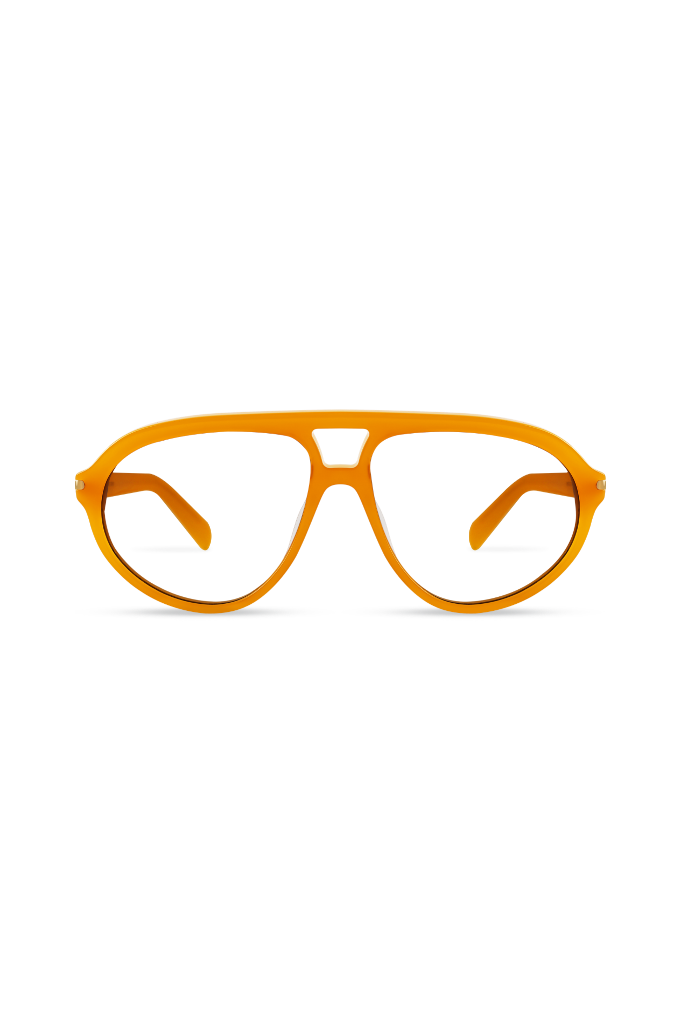 Eclipz Golden Orange Frame Glasses-image