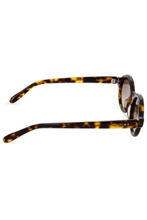 Dima Eyewear Aila Amber Tortoise Frame Brown Gradient Lens 4
