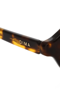 Dima Eyewear Aila Amber Tortoise Frame Brown Gradient Lens 5