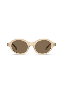 Dima Eyewear Aila Crystal Brown Pearl Demi Frame Brown Lens 1