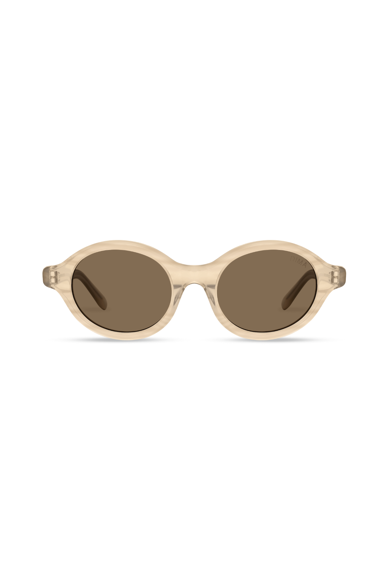 Dima Eyewear Aila Crystal Brown Pearl Demi Frame Brown Lens 1