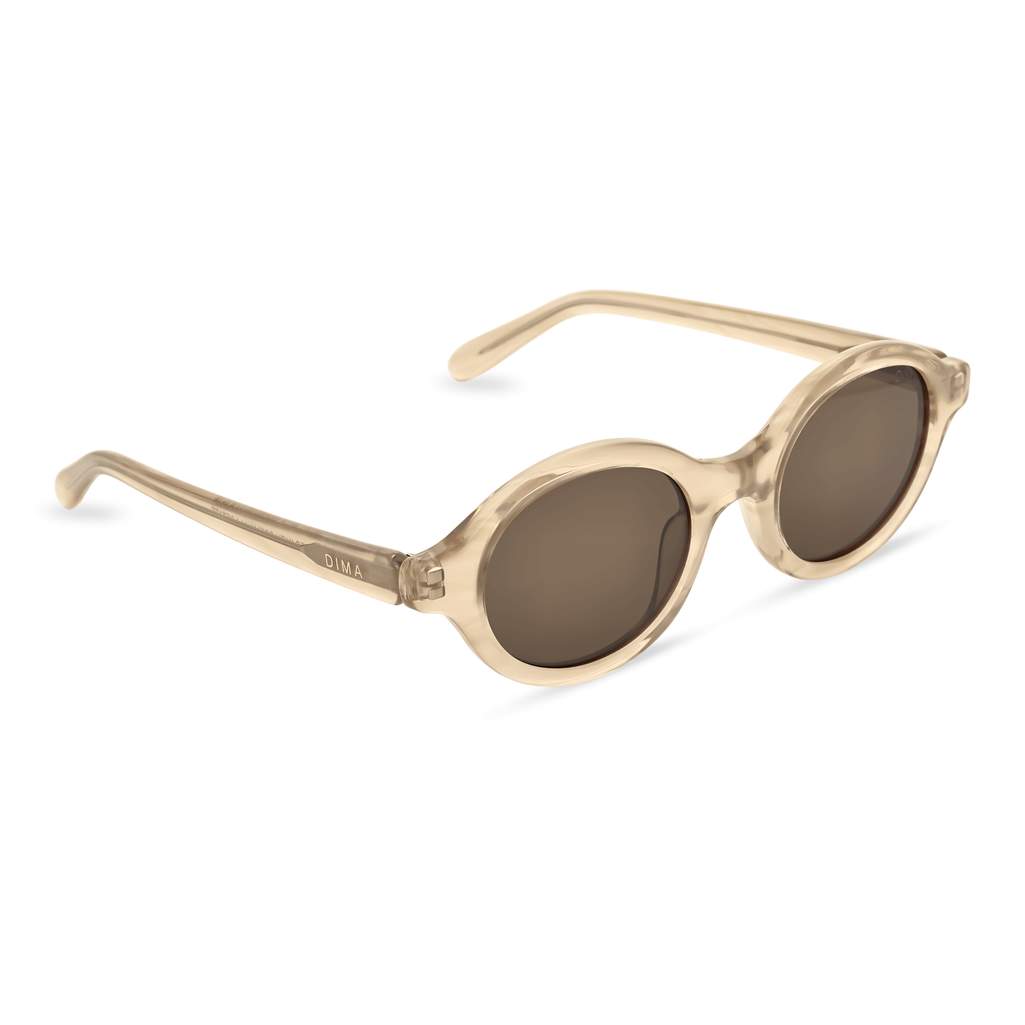 Dima Eyewear Aila Crystal Brown Pearl Demi Frame Brown Lens 3