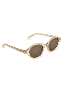 Dima Eyewear Aila Crystal Brown Pearl Demi Frame Brown Lens 3