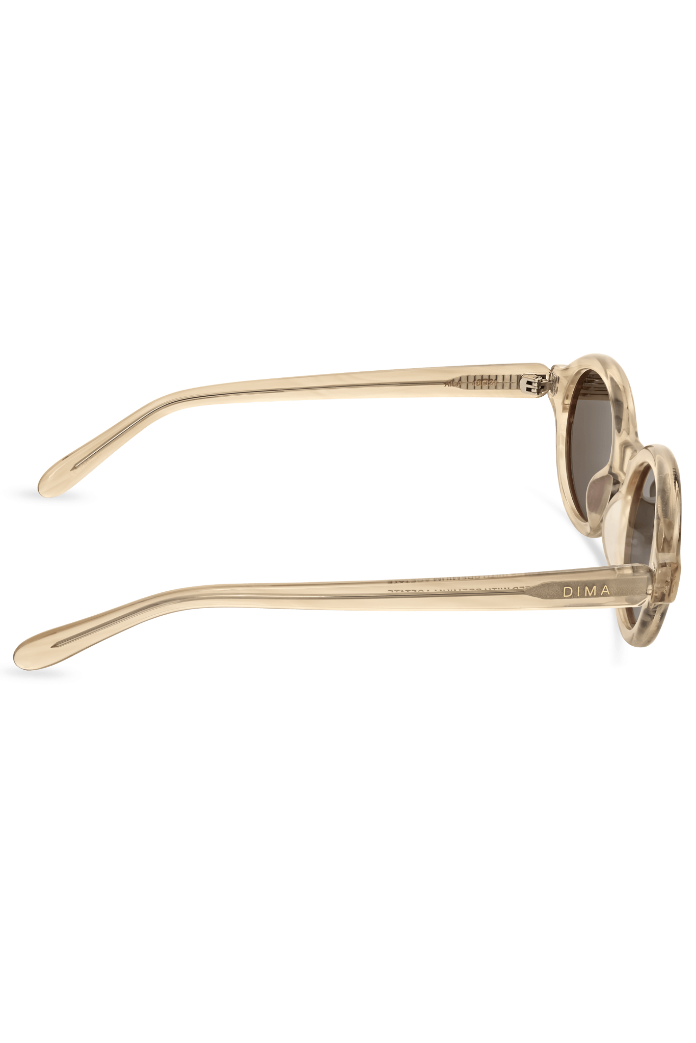 Dima Eyewear Aila Crystal Brown Pearl Demi Frame Brown Lens 4