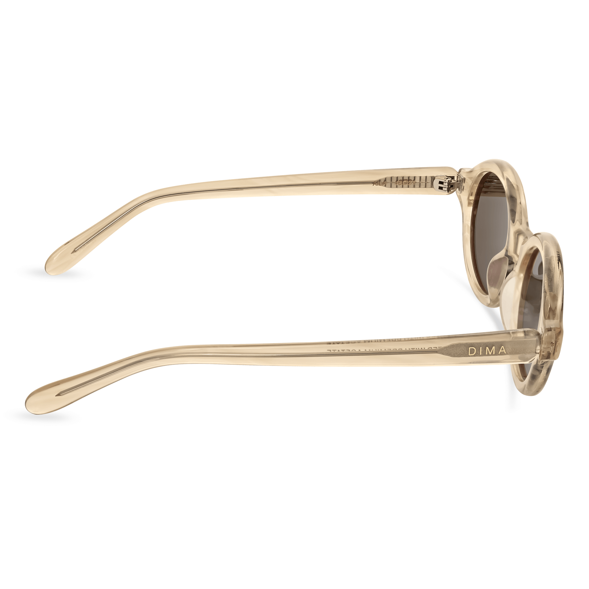 Dima Eyewear Aila Crystal Brown Pearl Demi Frame Brown Lens 4