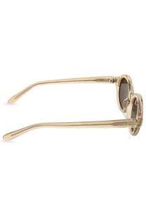 Dima Eyewear Aila Crystal Brown Pearl Demi Frame Brown Lens 4