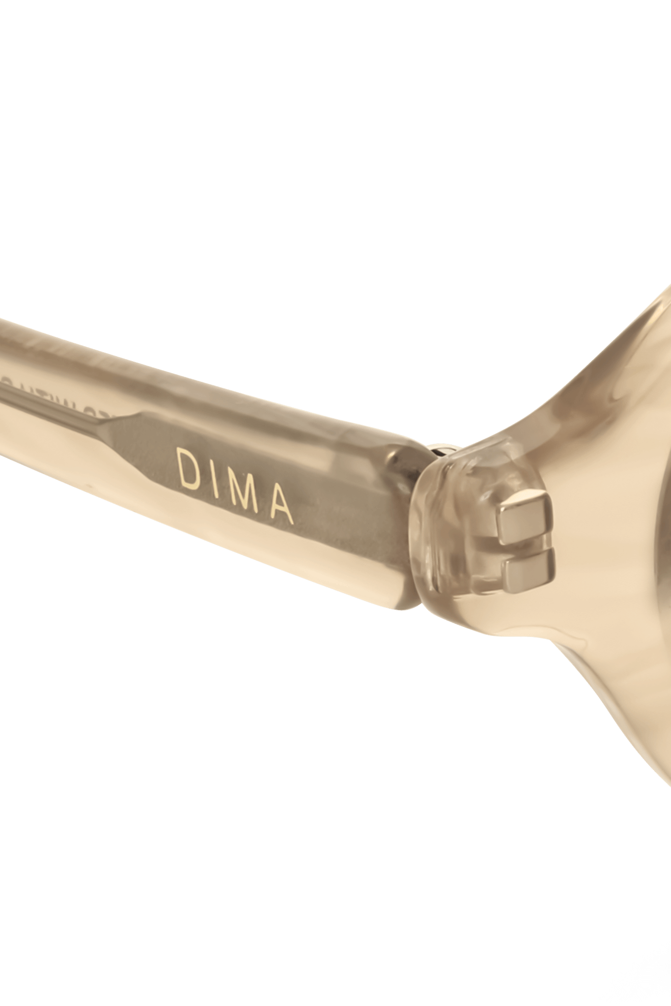 Dima Eyewear Aila Crystal Brown Pearl Demi Frame Brown Lens 5