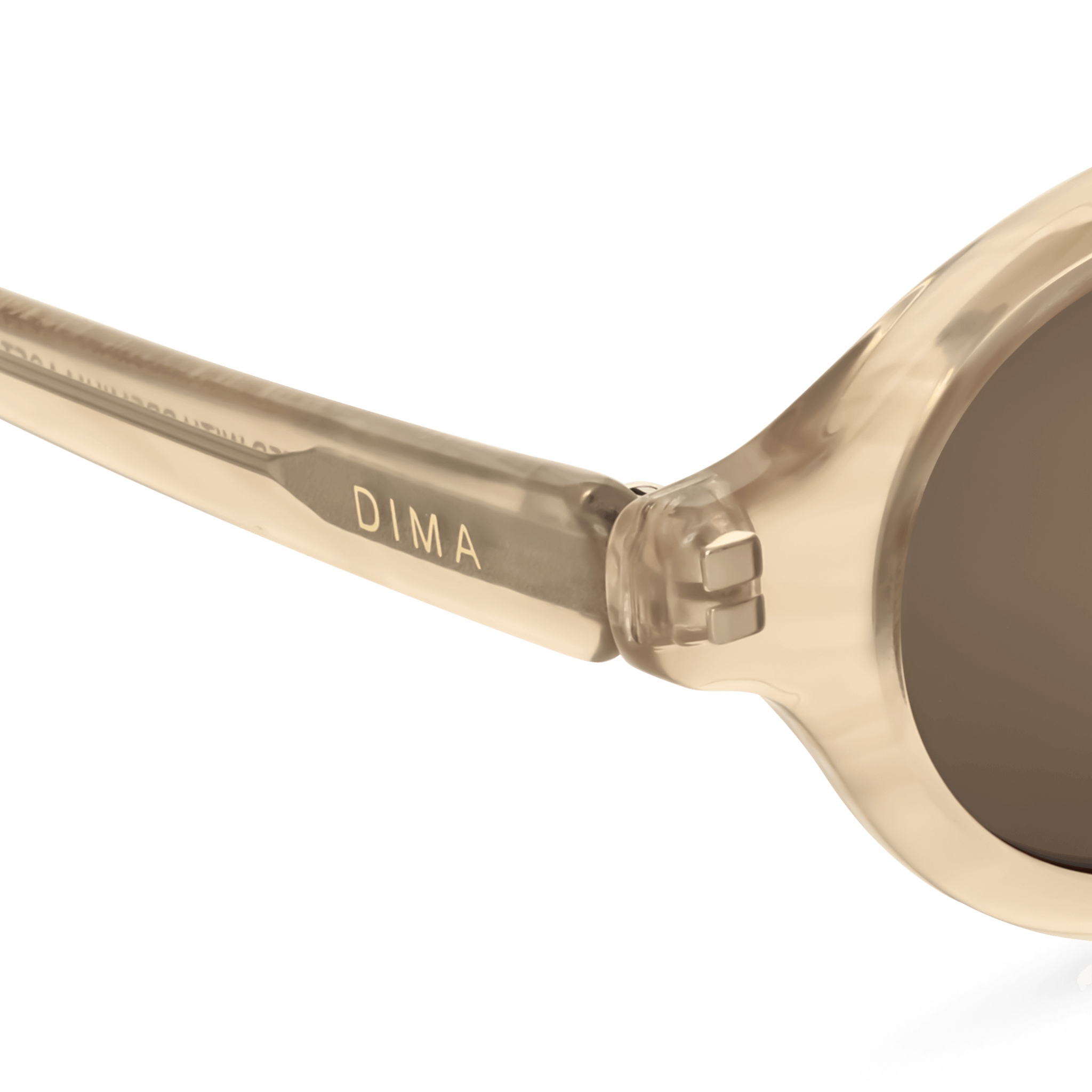 Dima Eyewear Aila Crystal Brown Pearl Demi Frame Brown Lens 5