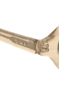 Dima Eyewear Aila Crystal Brown Pearl Demi Frame Brown Lens 5