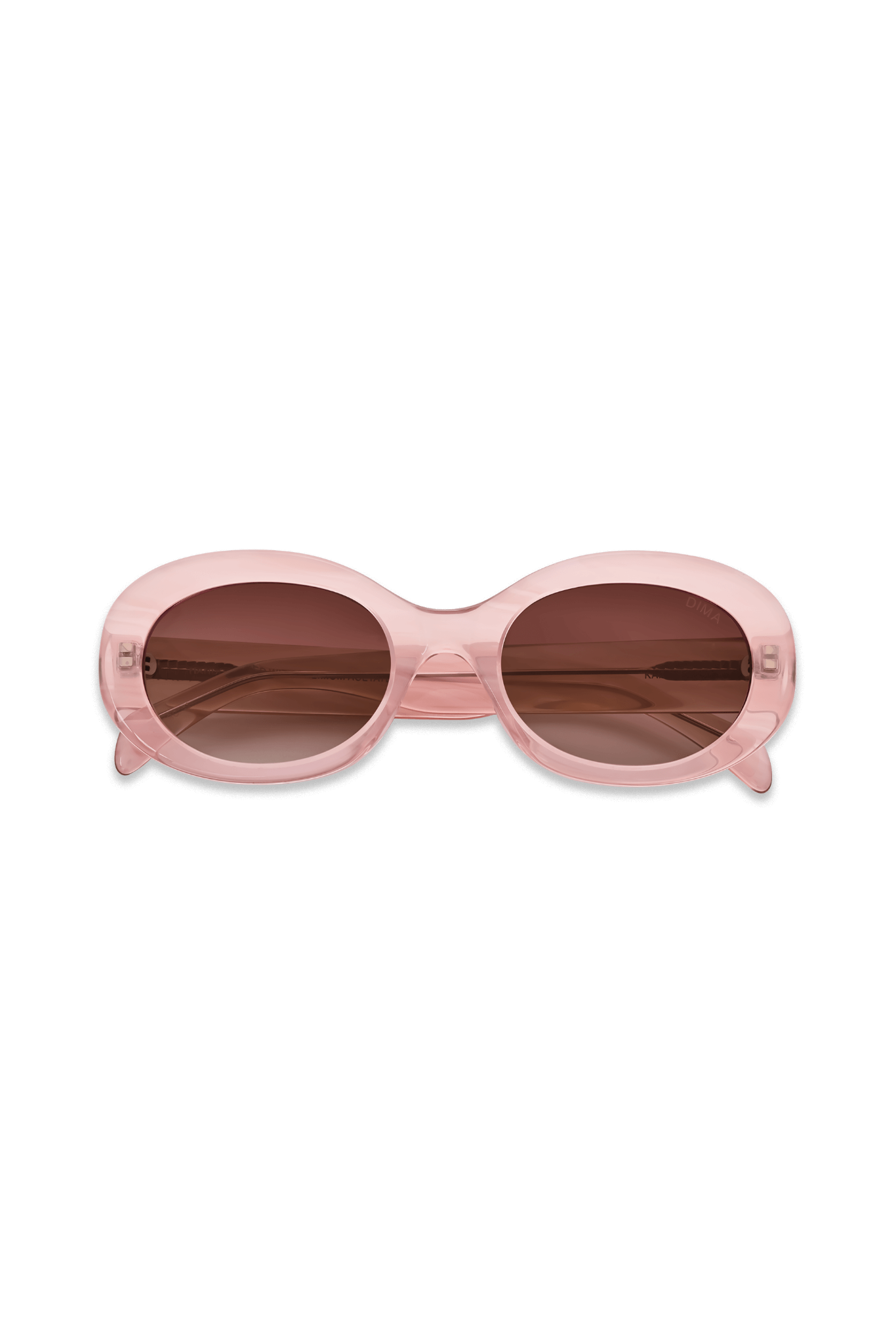 Dima Eyewear Kaia Crystal Pink Pearl Demi Frame Wine Gradient Lens 2
