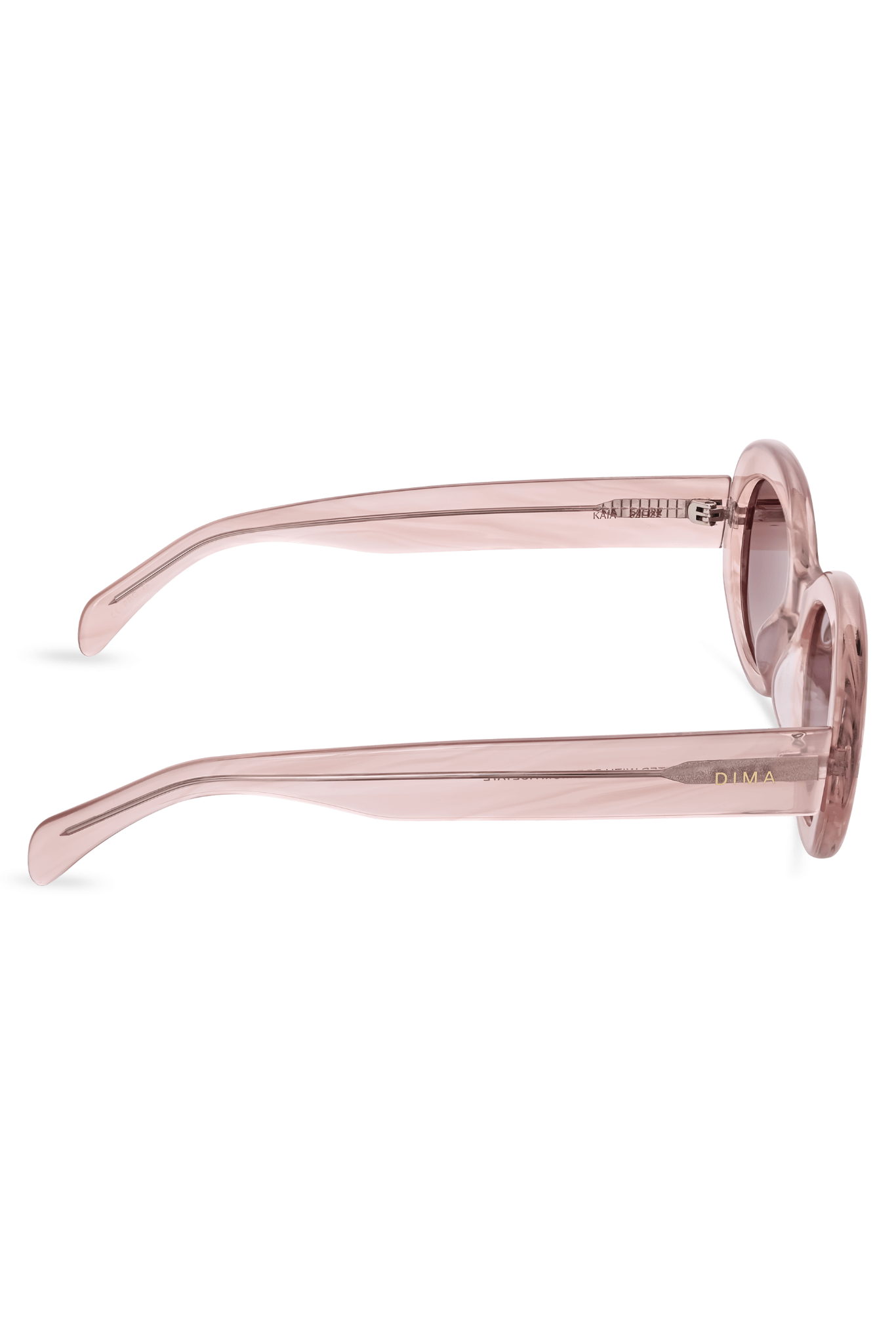 Dima Eyewear Kaia Crystal Pink Pearl Demi Frame Wine Gradient Lens 4