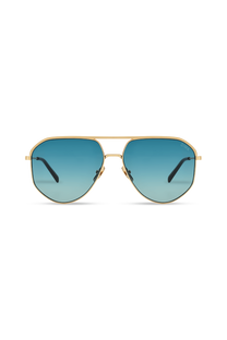 Dima Eyewear Nova Gold Dark Aqua Frame Aqua Gradient Lens 1