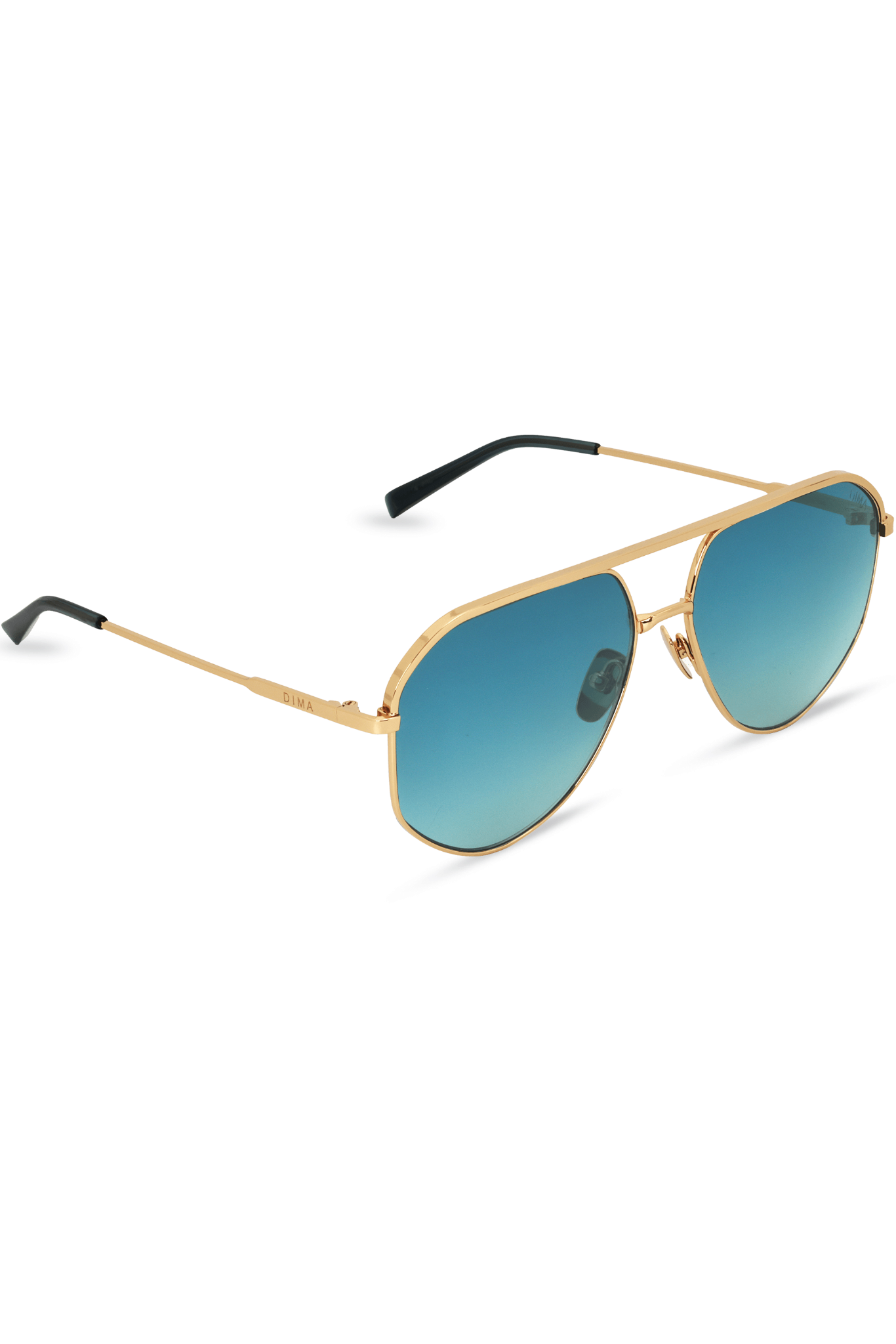 Dima Eyewear Nova Gold Dark Aqua Frame Aqua Gradient Lens 3
