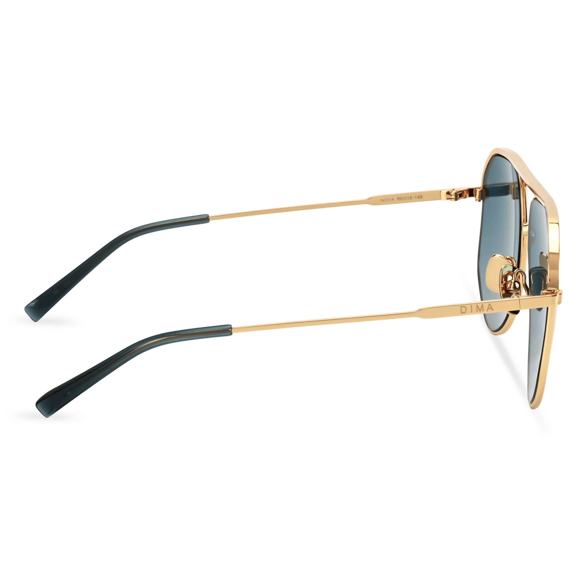 Dima Eyewear Nova Gold Dark Aqua Frame Aqua Gradient Lens 4